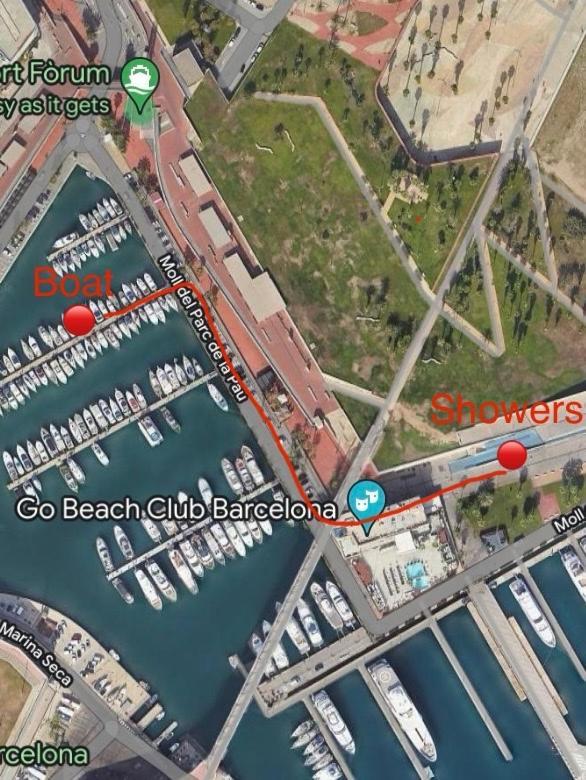!!Boat With Ac In Port Forum 2 Bikes Included!! 호텔 산트 아드리아 데 베소스 외부 사진